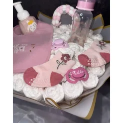 Windelbouquet für Mädchen