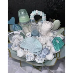 Windelstrauß für Jungs – Einzigartiges Geschenk zur Geburt oder Babyshower