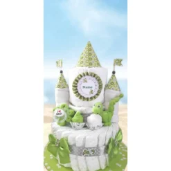 Windeltorte grün Junge Mädchen Jungen und Mädchen Windelschloss neutrale Farbe