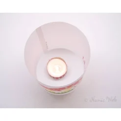 Windlicht Advent Sinnspruch Gottes Weihnacht Lichthülle aus Transparentpapier