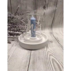 Windlicht aus Raysin mit Glaszylinder