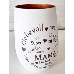 Windlicht graviert Mama – Persönliches Familien Geschenk & Erinnerungslicht