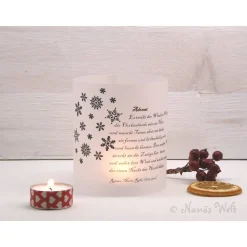 Windlicht Weihnachten Advent Adventsgedicht Rilke Lichthülle Tischdekoration