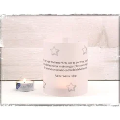 Windlicht Weihnachten "Auch ist mir" R. M. Rilke