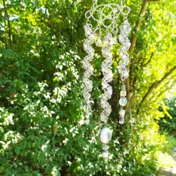 Windspiel Hochzeitsdeko Suncatcher Herz Feng shui celtic handmade Sonnenfänger Geschenk