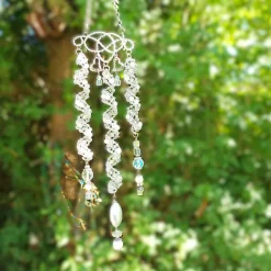 Windspiel Hochzeitsdeko Suncatcher Herz Feng shui celtic handmade Sonnenfänger Geschenk