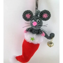 Winter Weihnachten Advent-Hängedeko-Maus oder Elch-Sprungfeder Wackelaugen