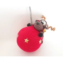 Winter Weihnachten Advent-Hängedeko-Maus oder Elch-Sprungfeder Wackelaugen