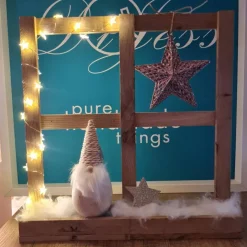 Winterfenster aus Klötzchen