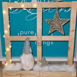 Winterfenster aus Klötzchen