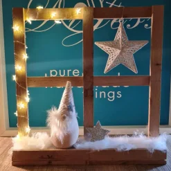 Winterfenster aus Klötzchen