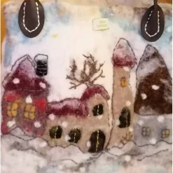 WIntertasche, Shopper handgefilzt mit Motiv