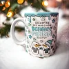 Wintertasse, bedruckte 3D Optik Schneemänner Schneemann bauen