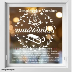 Wintertraum saisonaler Aufkleber Fensterbild für die Weihnachts- und Adventszeit