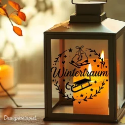 Wintertraum saisonaler Aufkleber Fensterbild für die Weihnachts- und Adventszeit