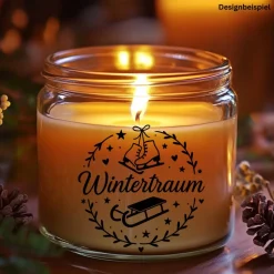 Wintertraum saisonaler Aufkleber Fensterbild für die Weihnachts- und Adventszeit