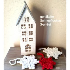 Winter/Weihnachtsdeko, Schneeflocken gehäkelt
