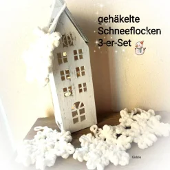 Winter/Weihnachtsdeko, Schneeflocken gehäkelt