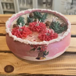 Winter/Weihnachtskerze - Weihnachtsstern - Handgegossen