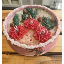 Winter/Weihnachtskerze - Weihnachtsstern - Handgegossen