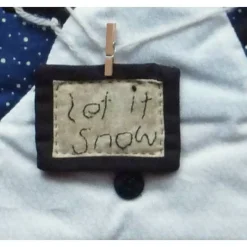 Winterzeit Kleiner Wandbehang mit lustigem Schneemann