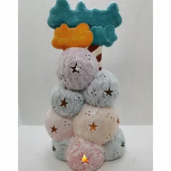 Witziger Schneeballturm zum Beleuchten