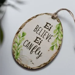 Witziges Osteranhänger Set aus Holz / Holzeier mit witzigen Sprüchen als Osterdeko, Geschenkanhänger oder Ostergeschenk