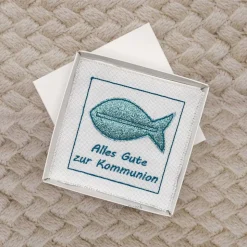 Wünscheerfüller, Geschenkbox, Kommunion, mit Fisch, Gutschein, Geldgeschenk