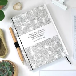 Wochenkalender & Terminplaner 2025 A5 mit vielen Extras personalisiert mit verzweigten Strukturen in schwarzweiss