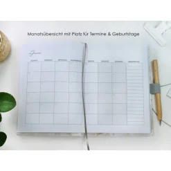 Wochenkalender & Terminplaner 2025 A5 Wochenübersicht / Tagesübersicht / Tagebuch personalisiert royalblau