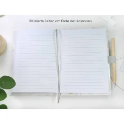 Wochenkalender & Terminplaner 2026 A5 Hardcover Wochenübersicht | Tagebuch | personalisiert hellblau sturkturiert