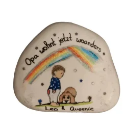 Wohnt jetzt woanders - Ein einzigartiger, individueller Trauerstein