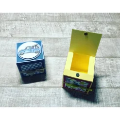 Würfelbox Geschenkbox mit Magnetverschluss zum Geburtstag kleine Geschenkverpackung 7x7 cm