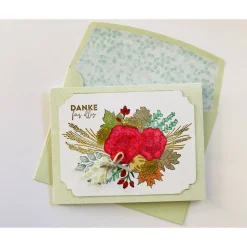 Wunderschön Herbstkarte   Danke Karte  Danke für alles Herbststrauß Handgefertigt Unikat