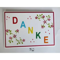 Wunderschöne  bunte  Danke Karte Handgefertigt mit Stampin'Up!