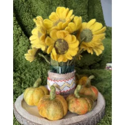 Wunderschöne gefilzte Sonnenblume Herbstdeko Erntedankfest