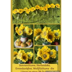 Wunderschöne gefilzte Sonnenblume Herbstdeko Erntedankfest