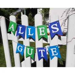 Wunderschöne Girlande Alles Gute in frischen Farben #Ruhestand #Abschied #Geburtstag #Rente #Reise #Umzug #NeuerJob #Kol