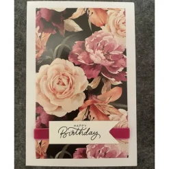 Wunderschöne Karte, Rosen, Geburtstag, Handarbeit mit Umschlag