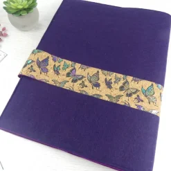 wunderschöne lila Zeugnismappe, Filz, personalisiert, A4, Dokumentenmappe, Schulanfang Mädchen, Einschulungsgeschenk