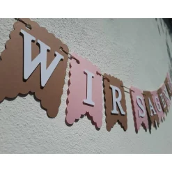 Wunderschöne Papier Girlande zur Hochzeit