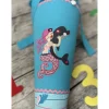 wunderschöne Schultüte aus Stoff in Türkis mit Meerjungfrau & Delfin