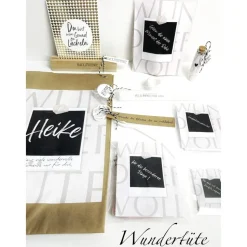Wundertüte Wundervoll, personalisiert und handgemachtes Geschenk für Frauen, Freundin, Arbeitskollegen.