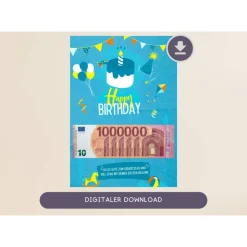 Wunscherfüller | Geldgeschenk für Kinder | Geburtstag | digitaler Download | PDF DIN A4 zum Ausdrucken | Geschenkidee Ki