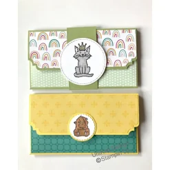 Wunscherfüller Geldkarte Geburtstag Gutscheinkarte - Kinder Blumen Tiere Katze Meerschweinchen UniKat Handarbeit