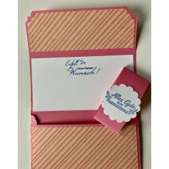 Wunscherfüller Geldkarte Geburtstag Gutscheinkarte - Kinder Blumen Tiere Katze Meerschweinchen UniKat Handarbeit