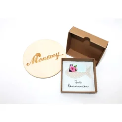 Wunscherfüller zur Kommunion  - Filzverpackung mit Fisch für Geld oder Gutschein - handgemacht mit Stickerei & Box