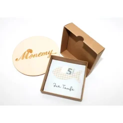 Wunscherfüller zur Taufe  aus weißem Filz mit Fisch-Applikation - Geldgeschenk oder Gutscheinverpackung in Geschenkbox