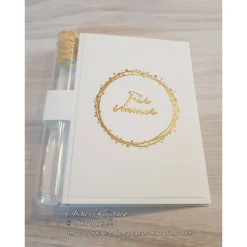 Wunscherfüllerkarte zur Hochzeit: Für immer ~ Sternenkreis ~ mit Reagenzglas