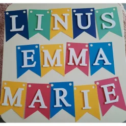 Wunschtext Girlande personalisierte Girlande individueller Text. Namen, Prüfung, Hochzeit, Geburtstag, Baby, Abschied, D